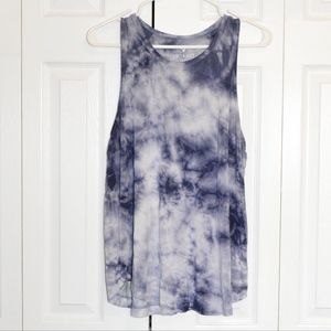 American Eagle, flowy, navy blue tie dye tank